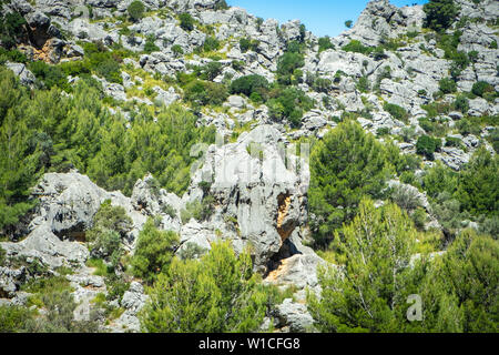 Unità spettacolari attraverso Serra de Tramuntana su Mallorca Foto Stock