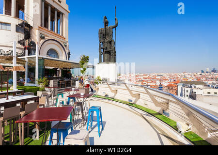 MADRID, Spagna - 21 settembre 2017: Circulo de Bellas Artes terrazza sul tetto viewpoint a Madrid, Spagna Foto Stock