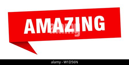 Sorprendente discorso bolla. incredibile segno. incredibile banner Illustrazione Vettoriale