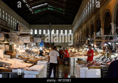 Comunale centrale mercato di Atene Foto Stock