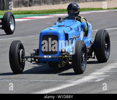 Julian Grimwade, Frazer Nash monoposto, storico e marinaio Vintage trofei Race, Formula Vintage, Round 3, Donington Park, Inghilterra, giugno 2019, c Foto Stock