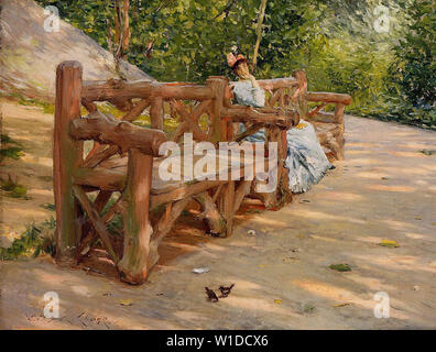 William Merritt Chase - una panchina nel parco 1890 Foto Stock