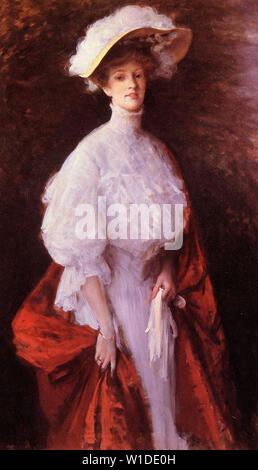 William Merritt Chase - Ritratto Miss Frances V Earle 1905 Foto Stock