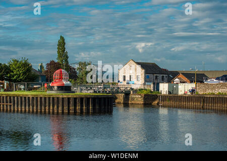 Exeter Quay o Quayside in inizio di mattina di luce. Devon, Inghilterra, Regno Unito. Foto Stock