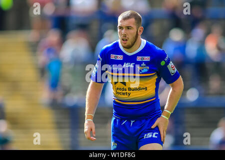 Il 30 giugno 2019 , Smeraldo Headingley Stadium, Inghilterra; Betfred Super League, rotondo 20, Leeds Rhinos vs Catalans Dragons ; Cameron Smith di Leeds rinoceronti durante il gioco Credito: Craig Milner/news immagini Foto Stock