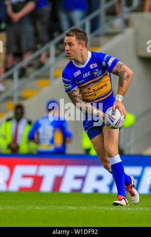 Il 30 giugno 2019 , Smeraldo Headingley Stadium, Inghilterra; Betfred Super League, rotondo 20, Leeds Rhinos vs Catalans Dragons ; Richie Myler di Leeds rinoceronti durante il gioco Credito: Craig Milner/news immagini Foto Stock