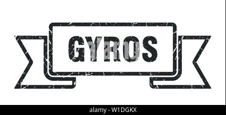 Gyros grunge nastro. giroscopi segno. giroscopi banner Illustrazione Vettoriale