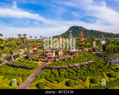 Vista di Nong Nooch Tropicale Giardino Botanico in Pattaya, Thailandia Foto Stock