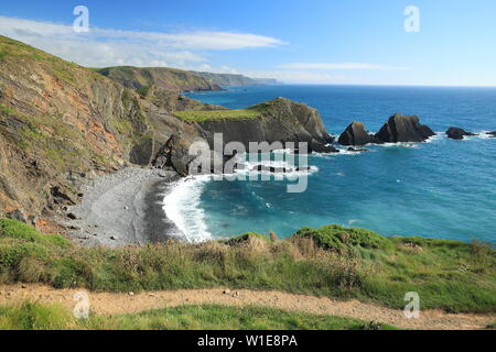 Hartland Quay, North Devon, Inghilterra, Regno Unito Foto Stock