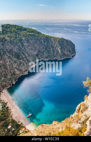 La Valle delle Farfalle o Kelebekler Vadisi vicino alla città di Oludeniz e Fethiye Foto Stock