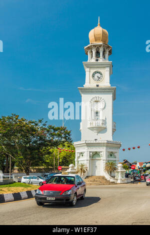 La regina Victoria Memorial Clock Tower, George Town, Isola di Penang, Malaysia, Asia sud-orientale, Asia Foto Stock