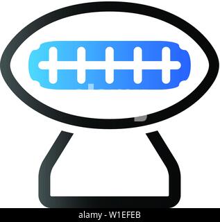 American Football Icona trofeo in duo tono di colore. Campione del vincitore Illustrazione Vettoriale