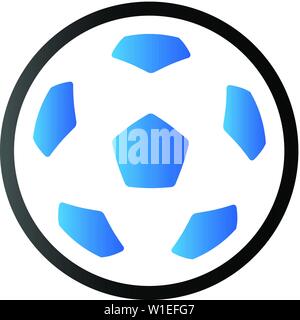 Icona di calcio in duo tono di colore. Sport team americano Illustrazione Vettoriale