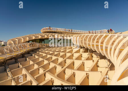 Setas de Sevilla, Metropol Parasol un enorme in legno architettura moderna struttura, Siviglia, in Andalusia, Spagna, Europa Foto Stock