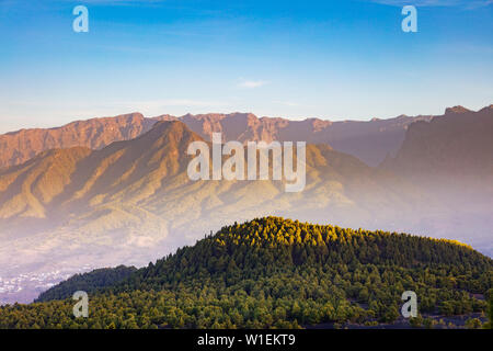 Parco Nazionale della Caldera de Taburiente, Biosfera UNESCO sito, La Palma Isole Canarie Spagna, Atlantico, Europa Foto Stock