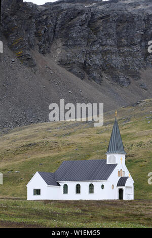 Whalers chiesa di Grytviken, Georgia del Sud e le regioni polari Foto Stock