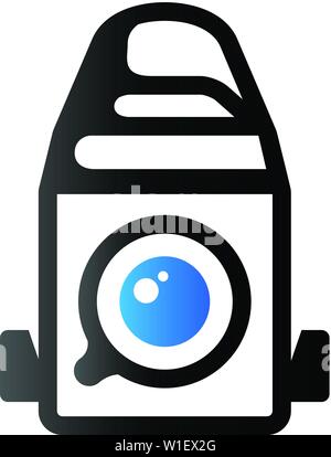 Icona fotocamera in duo tono di colore. Vintage fotografia retrò Illustrazione Vettoriale