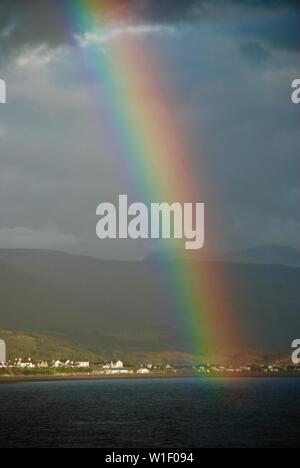 Rainbow dall' isola di Lewis ferry Foto Stock