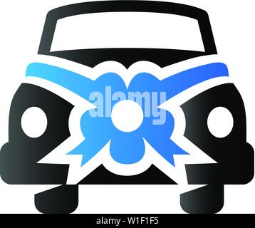 Nozze icona auto in duo tono di colore. Illustrazione Vettoriale