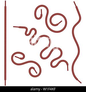 Set di passalacci rosso isolato su sfondo bianco Illustrazione Vettoriale
