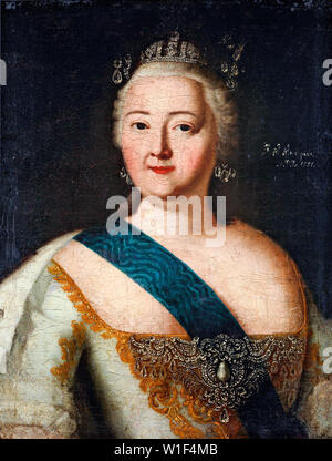 Alexsey Antropov, imperatrice Elisabetta I di Russia, 1709-1762, ritratto dipinto, 1751 Foto Stock