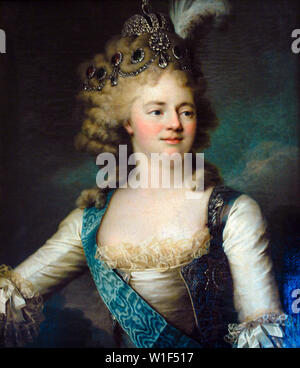 Jean Louis Voille, Maria Feodorovna, Imperatrice consorte di Russia, 1759-1828, ritratto dipinto, 1790-1799 Foto Stock