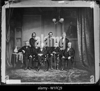 Impeachment Comitato: gen. Giovanni A. Logan, l'on. Thaddeus Stevens, Pa., l'on. Thomas Williams, Pa., l'on. James A. Wilson, Iowa Foto Stock