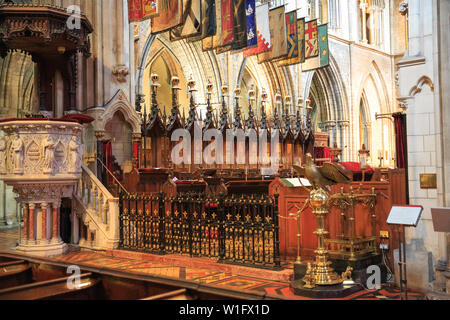 All'interno della Cattedrale di San Patrizio, Dublino, Irlanda Foto Stock