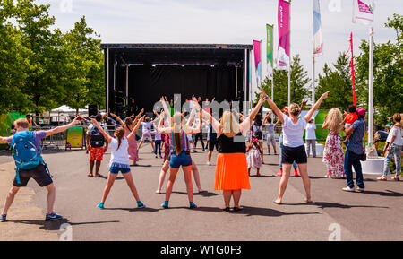 London, Regno Unito - 23 giugno 2019: Jay Kumar - Bollywood Dance Foto Stock