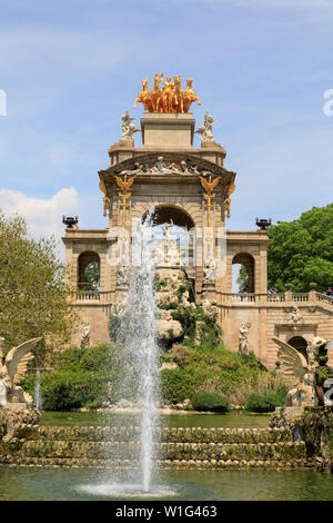 Cascada fontana monumentale e monumento, Parc de la Ciutadella, Barcellona, in Catalogna, Spagna Foto Stock