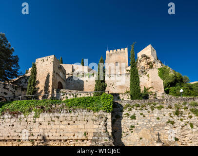 Fortaleza de la Mota, fortezza moresca, del XIII secolo, in Alcala la Real, Provincia di Jaen, Andalusia, Spagna Foto Stock