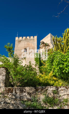 Fortaleza de la Mota, fortezza moresca, del XIII secolo, in Alcala la Real, Provincia di Jaen, Andalusia, Spagna Foto Stock