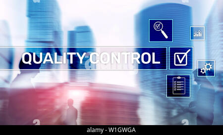 Assicurazione e controllo qualità. La normalizzazione. Garanzia. Standard. Business e Tecnologia concept Foto Stock