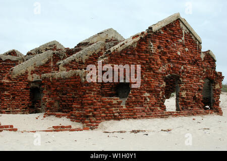 Distrutta dal maremoto Dhanushkodi villaggio vicino alla città di Rameshwaram, Tamil Nadu, India Foto Stock