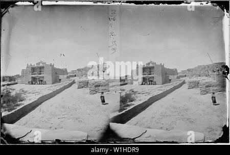 Vecchia chiesa della Missione, Pueblo di Zuni, New Mexico 1873, costruito 1776 Foto Stock