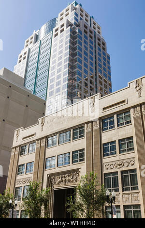Orlando Florida, South Orange Avenue, Downtown Historic District, rivitalizzazione, conservazione, alto e moderno edificio grattacieli grattacieli Foto Stock