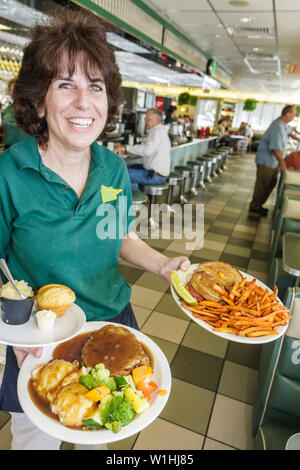 Florida Highlands County, Sebring, US Highway Route 27, Sebring Diner, nostalgia nostalgica retrò, informale, ristorante ristoranti cibo mangiare o Foto Stock