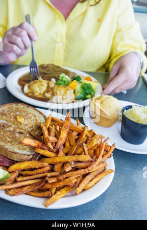 Florida Highlands County, Sebring, US Highway Route 27, Sebring Diner, nostalgia, ristoranti, ristoranti, ristoranti, cibo, caffè, servizio, cucina, Amer Foto Stock