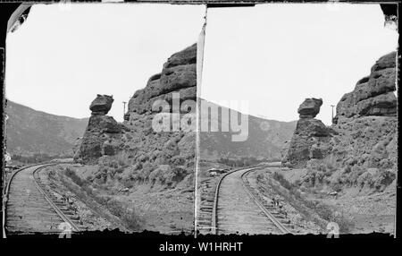 Il pulpito Rock, bocca di Echo Canyon. Summit County, Utah Foto Stock