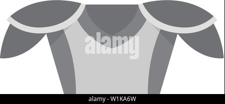 Football Icona armor a schermo piatto a colori e stile. Sport American center indietro di sicurezza di protezione Illustrazione Vettoriale