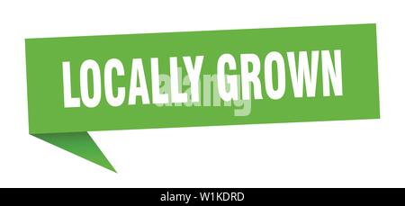 Coltivati localmente discorso bolla. coltivati localmente segno. coltivati localmente banner Illustrazione Vettoriale