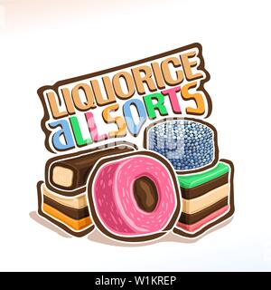 Il logo del vettore per la liquirizia Allsorts Illustrazione Vettoriale