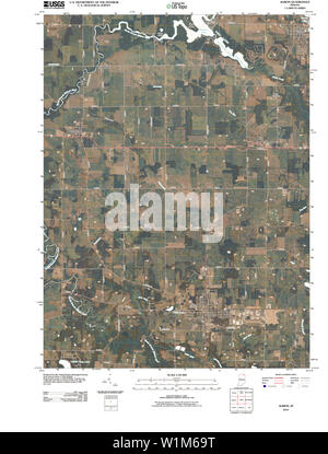 USGS TOPO Map Indiana in Albion 20100609 TM il restauro Foto Stock