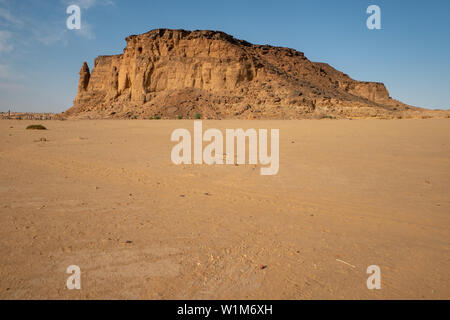 Jebel Berkal vicino alle piramidi Nubiano in Sudan Foto Stock