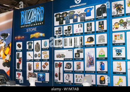 Colonia, Germania - 28 GIU 2019: impressioni a CCXP Colonia: Blizzard Merchandise Foto Stock