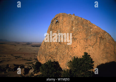 Il freeclimbing, Sud Africa Foto Stock