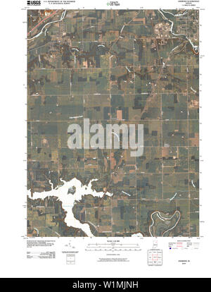 USGS TOPO Map Indiana IN Andrews 20100514 TM il restauro Foto Stock