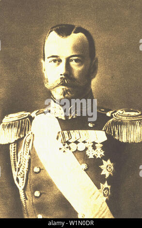 Foto ritratto dell'imperatore russo Nicholas II Foto Stock