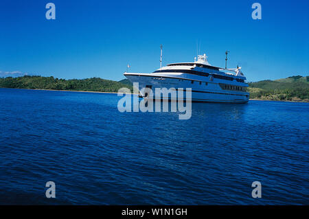 MV Mystique Princess, Blue Lagoon Cruise gruppo Yasawa, Isole Figi Foto Stock