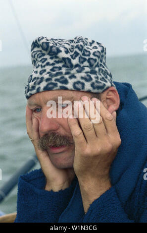 Skipper Peter ter Laak, il Wadden Sea Paesi Bassi Foto Stock